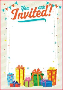 Rainbow Birthday Party Invitation Template Free