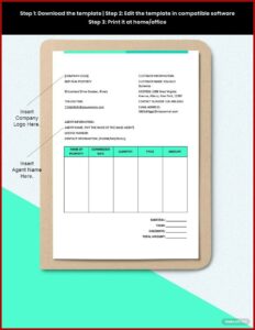 Real Estate Commission Invoice Template