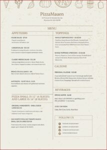 Restaurant Menu Template Microsoft Word Free