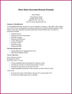 Resume Templates For Salesman
