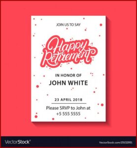 Retirement Announcement Flyer Template Free