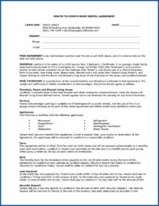Room Rent Agreement Format In Word