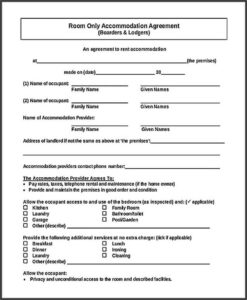 Room Rent Agreement Format Pdf