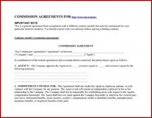 Sales Agency Agreement Form