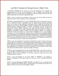Sample Last Will And Testament Template California
