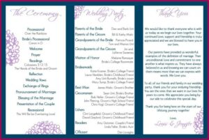 Sample Wedding Program Templates Free