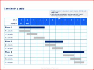 Simple Project Plan Timeline Template Excel