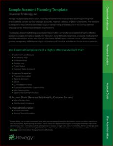 Simple Sales Account Plan Template
