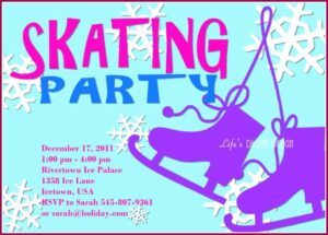 Skating Birthday Invitations Templates Free
