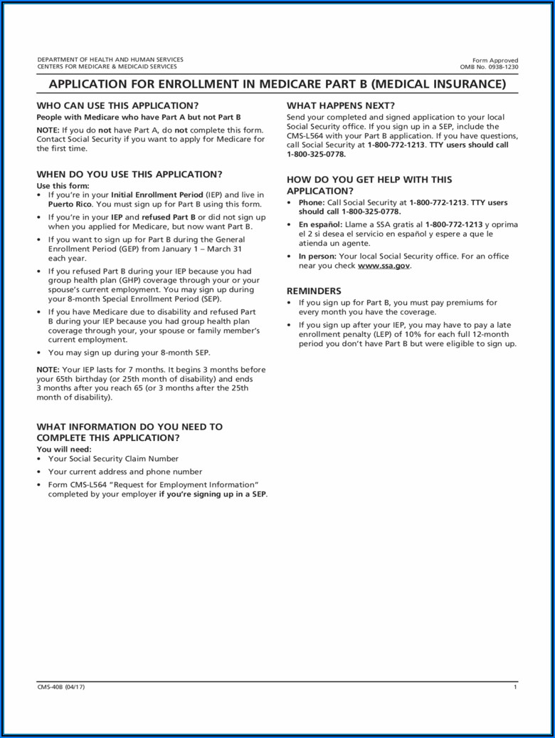 Social Security Medicare Form Cms 1763