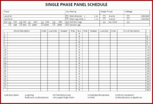 Square D Electrical Panel Label Template