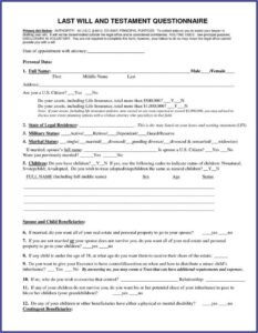 State Of Florida Last Will And Testament Form