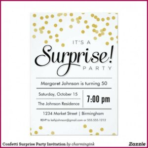 Surprise Birthday Invitation Template Word