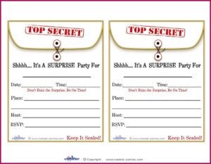 Surprise Birthday Invitation Templates