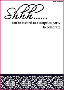 Surprise Birthday Invitation Templates Free