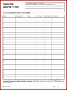 Template For A Petition Form