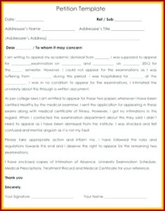 Template For Petition Signatures