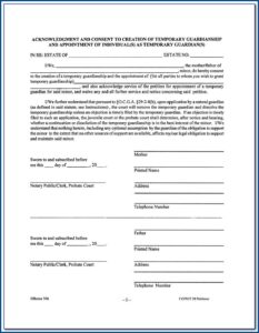 Temporary Guardianship Form Pa