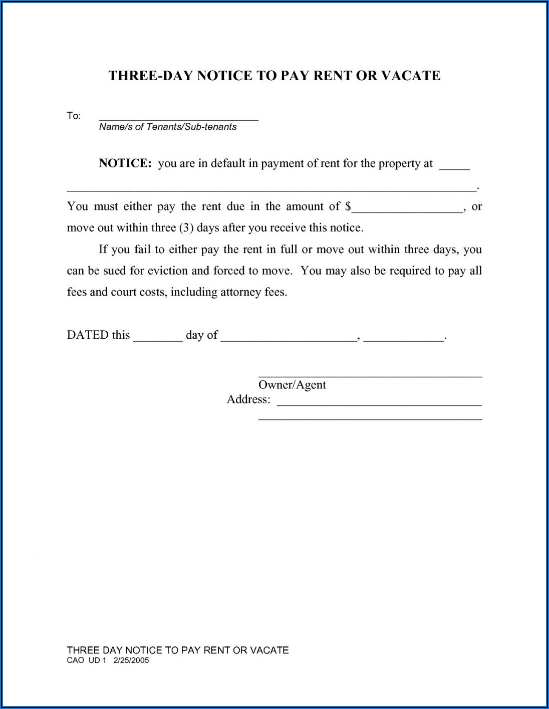 Texas Rental Eviction Forms