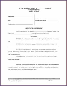 Uncontested Divorce Paperwork Ga