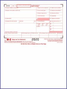 W2 Tax Form 2020 Printable