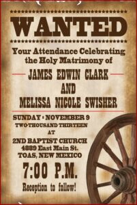 Western Wedding Invitation Templates