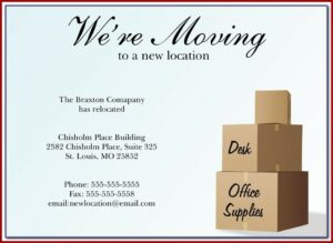 We've Moved Announcements Templates Free