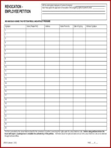 Word Template For A Petition