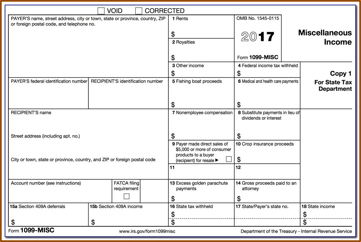 1099 Misc Forms From Irs