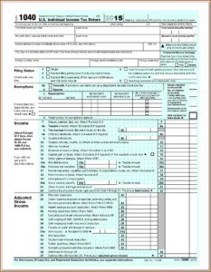 2015 Federal Tax Forms 1040a