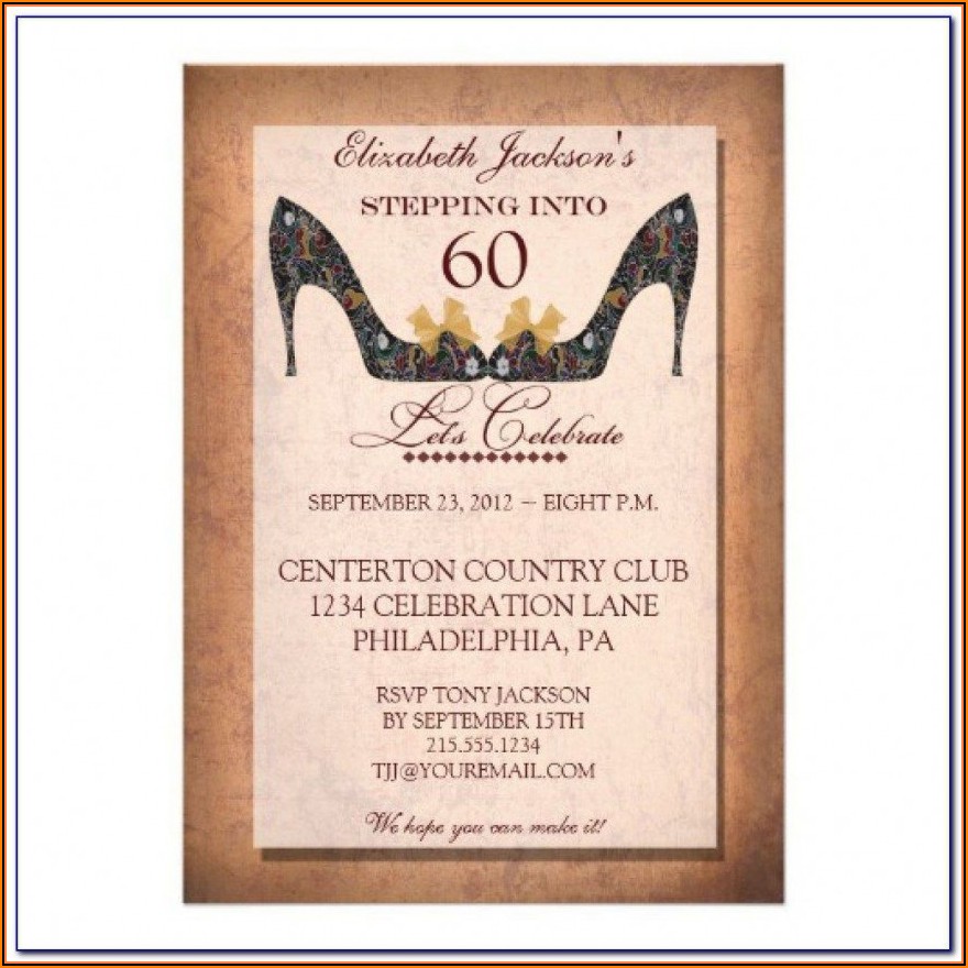 60th Birthday Invitation Template