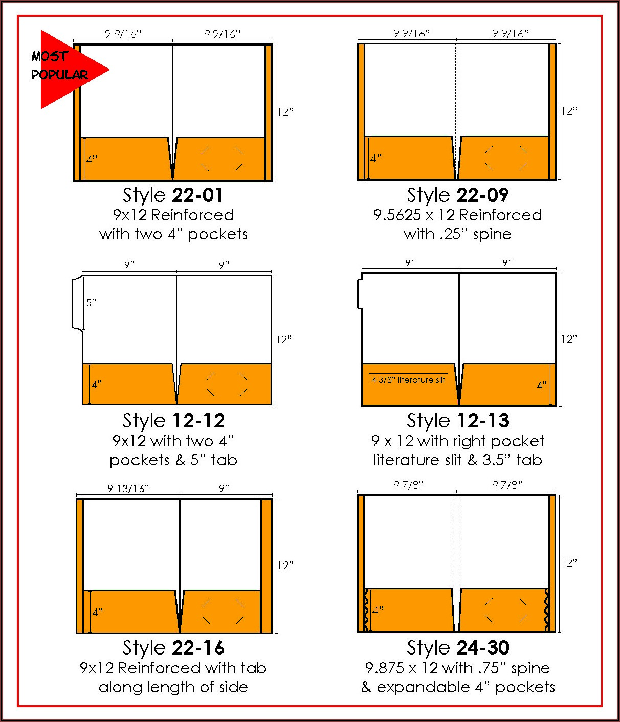 9x12 Pocket Folder Template