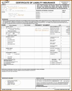 Acord 25 Fillable Forms