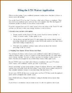 Affidavit Form For Immigration I 751