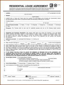 Agreement Lease Residential Form 400