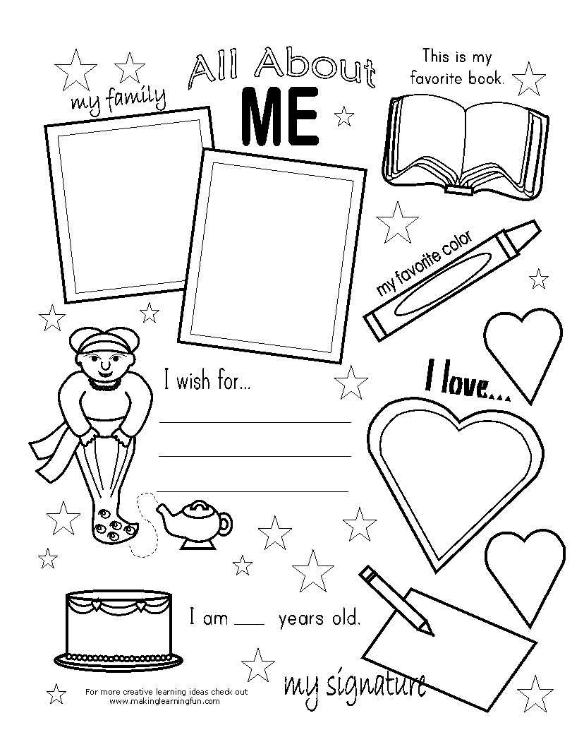 All About Me Poster Printable Templates