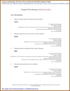 Anatomy And Physiology The Unity Of Form And Function 8th Edition Test Bank