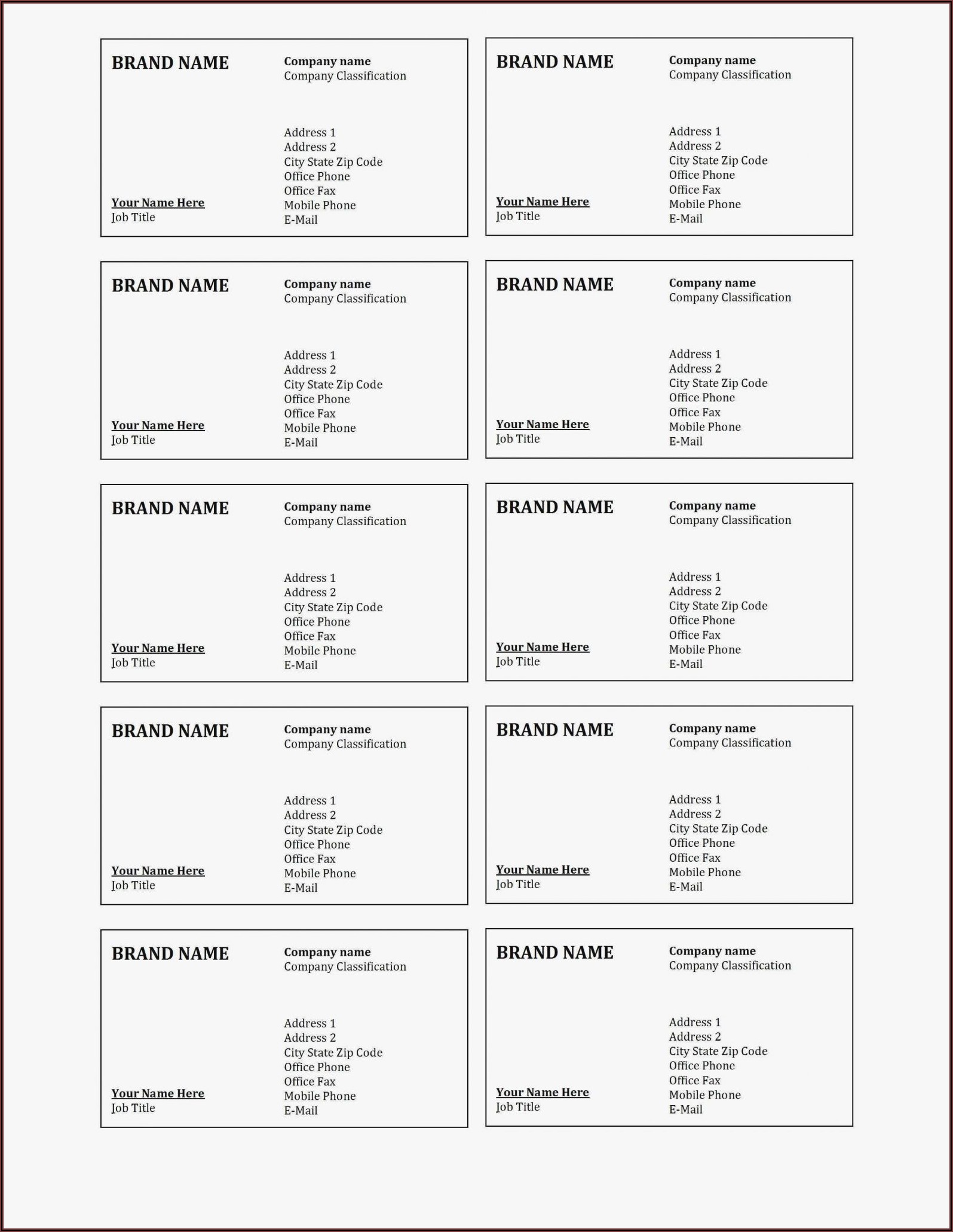 Avery 8 Labels Per Sheet Template