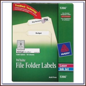 Avery File Label Template 5966