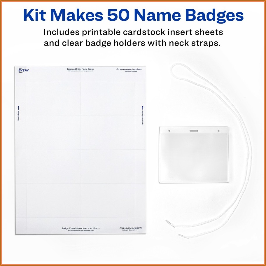 Avery Hanging Name Badges 74459 Template