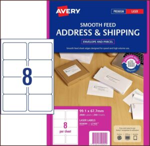Avery Self Adhesive File Folder Labels 8 Per Sheet Template