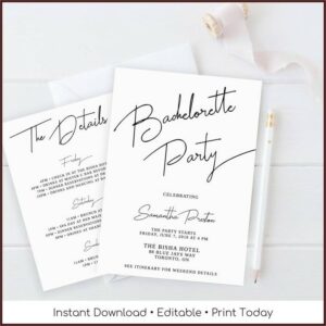 Bachelorette Invites Template