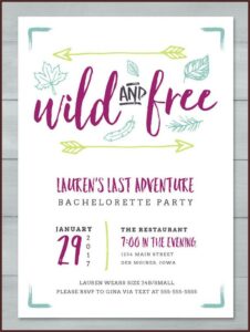 Bachelorette Party Invite Templates