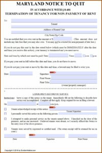 Baltimore City Eviction Forms