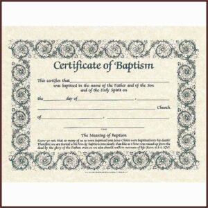 Baptism Certificates Printable