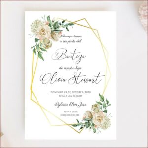 Baptism Invitation Template In Spanish
