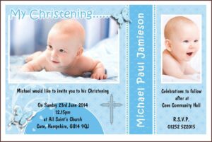 Baptismal Invitation Template For Baby Boy