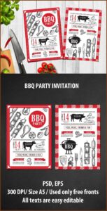 Bbq Invite Template Psd