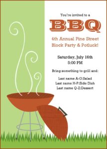 Bbq Invite Template Word Free