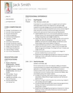 Best Executive Cv Template Word